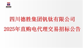 四川云顶集团集团钒钛有限公司2025年直购电署理生意营业招标文件